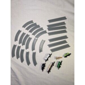 Vintage Micro Machines 1989 Galoob No. 5 Train carts 23 Cars  Tracks Set